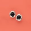 8mm Black Onyx Clip-On Earrings in Sterling Silver
