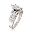 C. 2000 Vintage .90 ct. t.w. Diamond Ring in 14kt White Gold