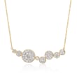 1.00 ct. t.w. Pave Diamond Multi-Circle Necklace in 14kt Yellow Gold