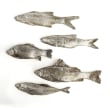 &quot;Silver Stream&quot; Set of Five Decorative Fish
