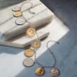 Italian Genuine Lira Coin Necklace in Sterling Silver
