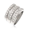 3.45 ct. t.w. Diamond Wide Band Ring in 14kt White Gold