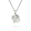 14kt White Gold Shell Pendant Necklace