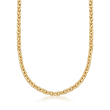 Italian Andiamo 5mm 14kt Yellow Gold Rounded Cable Chain Necklace