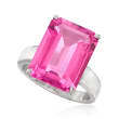 12.00 Carat Pink Topaz Ring in Sterling Silver