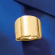 Italian 14kt Yellow Gold Wide Polished Ring