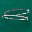 .33 ct. t.w. Black and White Diamond Jewelry Set: Two Bangle Bracelets in Sterling Silver