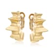 Italian 14kt Yellow Gold Spiked Earrings