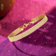18kt Gold Over Sterling Bismark-Link Bracelet