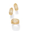 .64 ct. t.w. Diamond Swirl Half-Hoop Earrings in 14kt Yellow Gold 