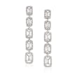 1.02 ct. t.w. Diamond Linear-Link Drop Earrings in 18kt White Gold