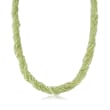 122.50 ct. t.w. Peridot Torsade Necklace with 14kt Yellow Gold