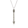 .24 ct. t.w. Peridot Arrow Pendant Necklace in Sterling Silver