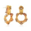 C. 1970 Vintage .75 ct. t.w. Diamond Doorknocker Earrings in 18kt Yellow Gold