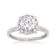 .59 ct. t.w. Diamond Halo Engagement Ring Setting in 14kt White Gold
