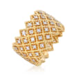 Roberto Coin &quot;Barocco&quot; 1.10 ct. t.w. Diamond Five-Row Ring in 18kt Yellow Gold
