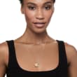 3.5-4mm Cultured Pearl and .10 ct. t.w. Diamond Hummingbird and Flower Necklace with Enamel in 18kt Gold Over Sterling 18-inch
