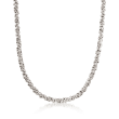Italian Sterling Silver Clustered Circle Necklace