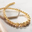 Italian Andiamo 8-17mm 14kt Yellow Gold Fluted Bead Necklace