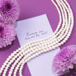 4-8.5mm Cultured Pearl Five-Strand Layered Necklace with Sterling Silver