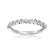 Henri Daussi .17 ct. t.w. Diamond Wedding Ring in 14kt White Gold