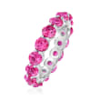 4.50 ct. t.w. Pink Topaz Eternity Band in Sterling Silver