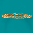18kt Yellow Gold Rolo-Link Bracelet