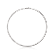 Italian 6mm Sterling Silver Omega Necklace