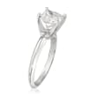2.02 Carat Certified Princess-Cut Diamond Ring in 14kt White Gold