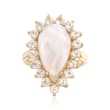 White Chalcedony and 2.50 ct. t.w. White Topaz Ring in 18kt Gold Over Sterling