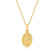 Child's 14kt Yellow Gold Miraculous Medal Necklace