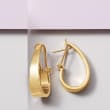 14kt Yellow Gold Tapered J-Hoop Earrings