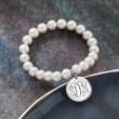 8-8.5mm Cultured Pearl Bracelet with Sterling Silver Personalized Disc Charm
