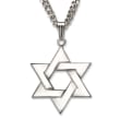 Star of David Necklace Pendant in Sterling Silver