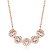 Swarovski Crystal &quot;Angelic&quot; Square Crystal Necklace in Rose Gold Plate