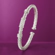 .33 ct. t.w. Diamond Braided Cuff Bracelet in Sterling Silver