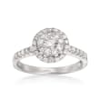 .75 ct. t.w. Diamond Halo Ring in 14kt White Gold