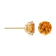 3.30 ct. t.w. Citrine Stud Earrings in 14kt Yellow Gold