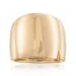 Italian 18kt Yellow Gold Wide Polished Ring