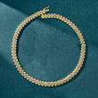 1.05 ct. t.w. Diamond Checkered Collar Necklace in 18kt Gold Over Sterling