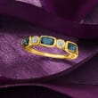 .90 ct. t.w. London and Sky Blue Topaz Ring in 14kt Yellow Gold
