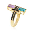 1.80 ct. t.w. Multi-Stone Ring in 18kt Gold Over Sterling