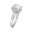 Ethiopian Opal and .35 ct. t.w. White Topaz Ring in Sterling Silver