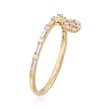 .25 ct. t.w. Diamond Charm Ring in 14kt Yellow Gold