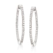 2.00 ct. t.w. Diamond Inside-Outside Hoop Earrings in Sterling Silver