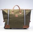 Brouk & Co. Green Canvas Original Rolling Duffel Bag with Faux Leather