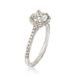 Henri Daussi 1.27 ct. t.w. Certified Diamond Engagement Ring in 18kt White Gold