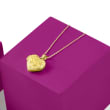 14kt Yellow Gold Personalized Starry Heart Locket Necklace