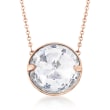 Swarovski Crystal &quot;Globe&quot; Crystal Solitaire Necklace in Rose Gold Plate