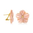 Italian Pink Mother-of-Pearl Flower Earrings